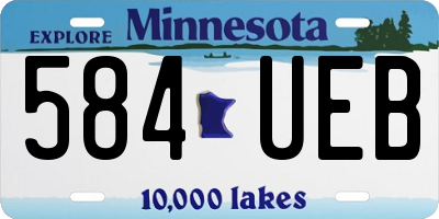 MN license plate 584UEB