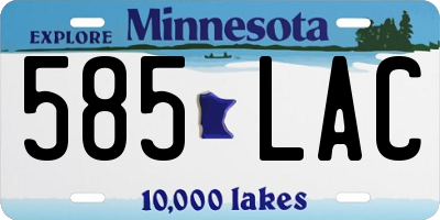 MN license plate 585LAC