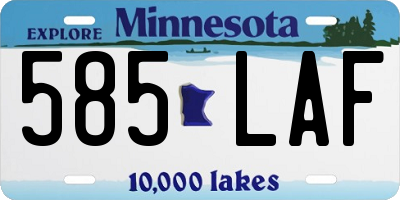 MN license plate 585LAF
