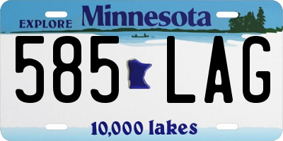 MN license plate 585LAG