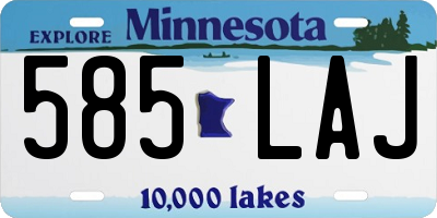 MN license plate 585LAJ