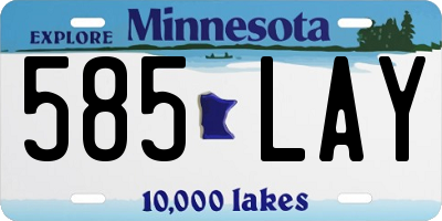 MN license plate 585LAY