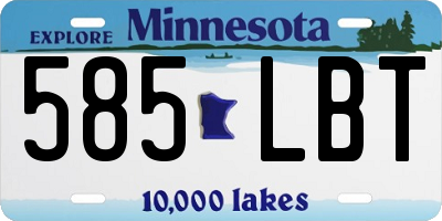 MN license plate 585LBT