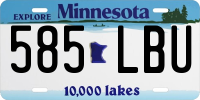 MN license plate 585LBU