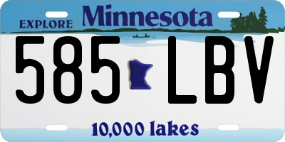 MN license plate 585LBV