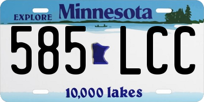 MN license plate 585LCC