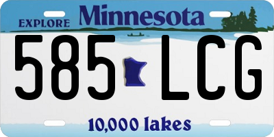 MN license plate 585LCG