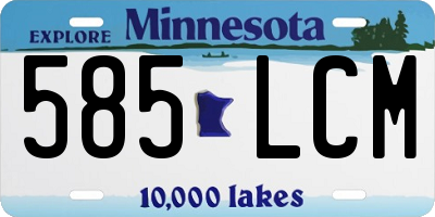 MN license plate 585LCM