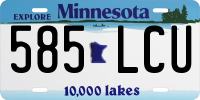 MN license plate 585LCU
