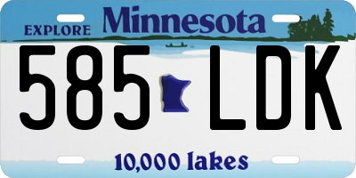MN license plate 585LDK