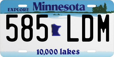 MN license plate 585LDM