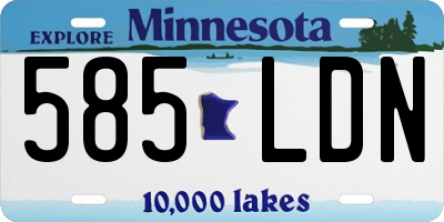 MN license plate 585LDN