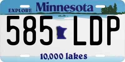 MN license plate 585LDP