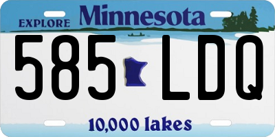 MN license plate 585LDQ