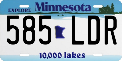 MN license plate 585LDR