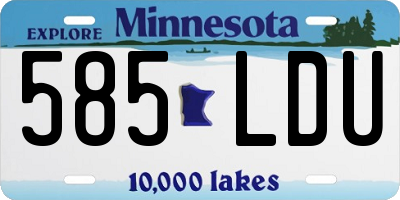 MN license plate 585LDU