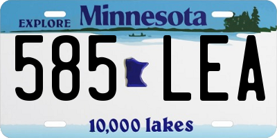 MN license plate 585LEA