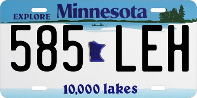 MN license plate 585LEH