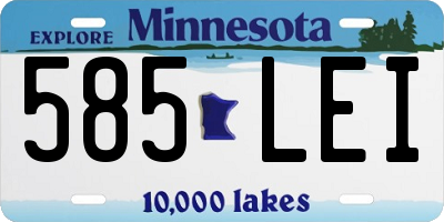 MN license plate 585LEI