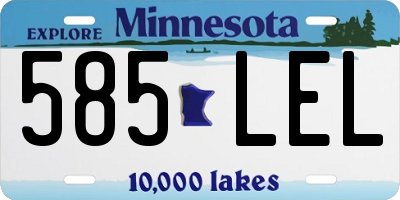 MN license plate 585LEL
