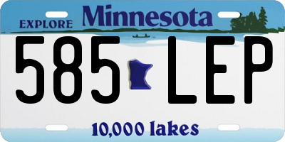 MN license plate 585LEP