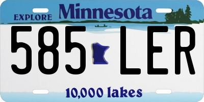 MN license plate 585LER