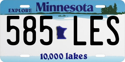 MN license plate 585LES