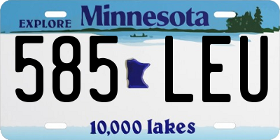 MN license plate 585LEU