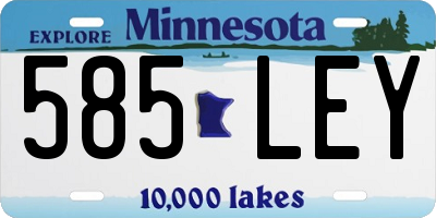 MN license plate 585LEY