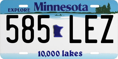 MN license plate 585LEZ