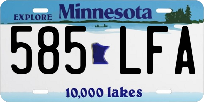 MN license plate 585LFA
