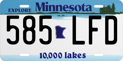 MN license plate 585LFD
