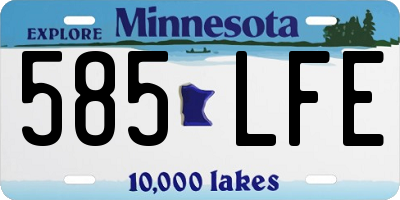 MN license plate 585LFE