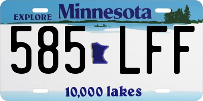 MN license plate 585LFF