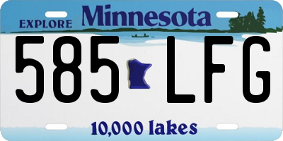 MN license plate 585LFG