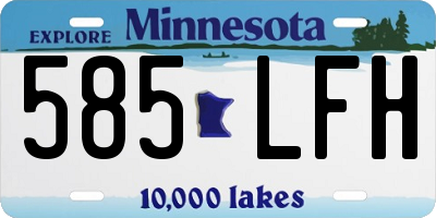 MN license plate 585LFH