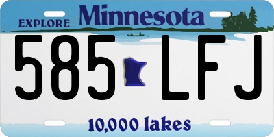 MN license plate 585LFJ