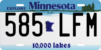 MN license plate 585LFM