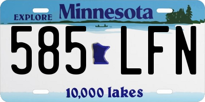 MN license plate 585LFN