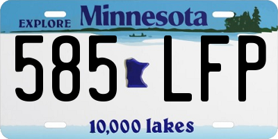 MN license plate 585LFP