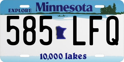 MN license plate 585LFQ