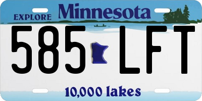 MN license plate 585LFT