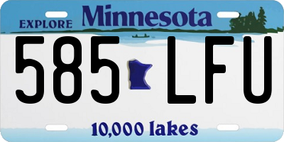 MN license plate 585LFU