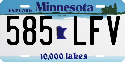 MN license plate 585LFV
