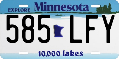MN license plate 585LFY