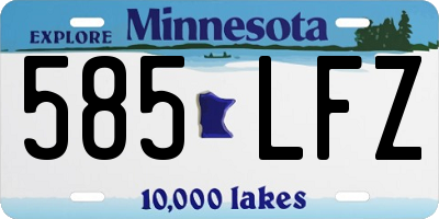 MN license plate 585LFZ