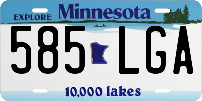 MN license plate 585LGA