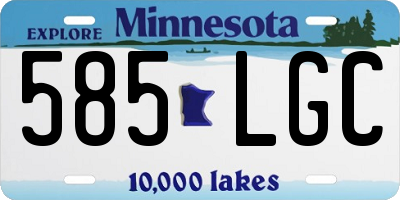 MN license plate 585LGC