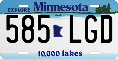MN license plate 585LGD