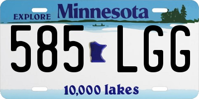 MN license plate 585LGG